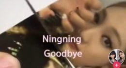 The cutting video of the NingNing’s photocard uploaded on TikTok