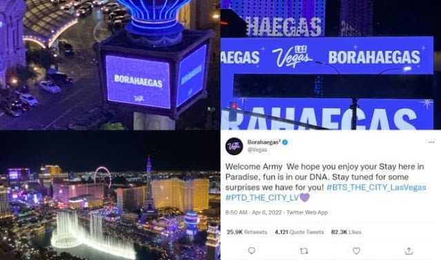 Las Vegas turned up in purple to mark BTS concert