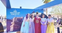 Netizens were impressed by the photozone of Hanbok in front of BTS concert