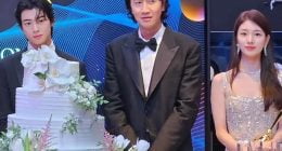 Netizens joke about Lee Kwang Soo’s misfortune of being flanked by Cha Eunwoo and Suzy
