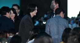 Suga attends the Samsung Galaxy Unpacked event