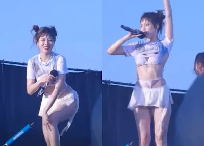 Hyuna performs at water bomb festival in Japan