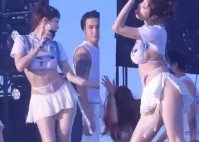 Hyuna performs at water bomb festival in Japan